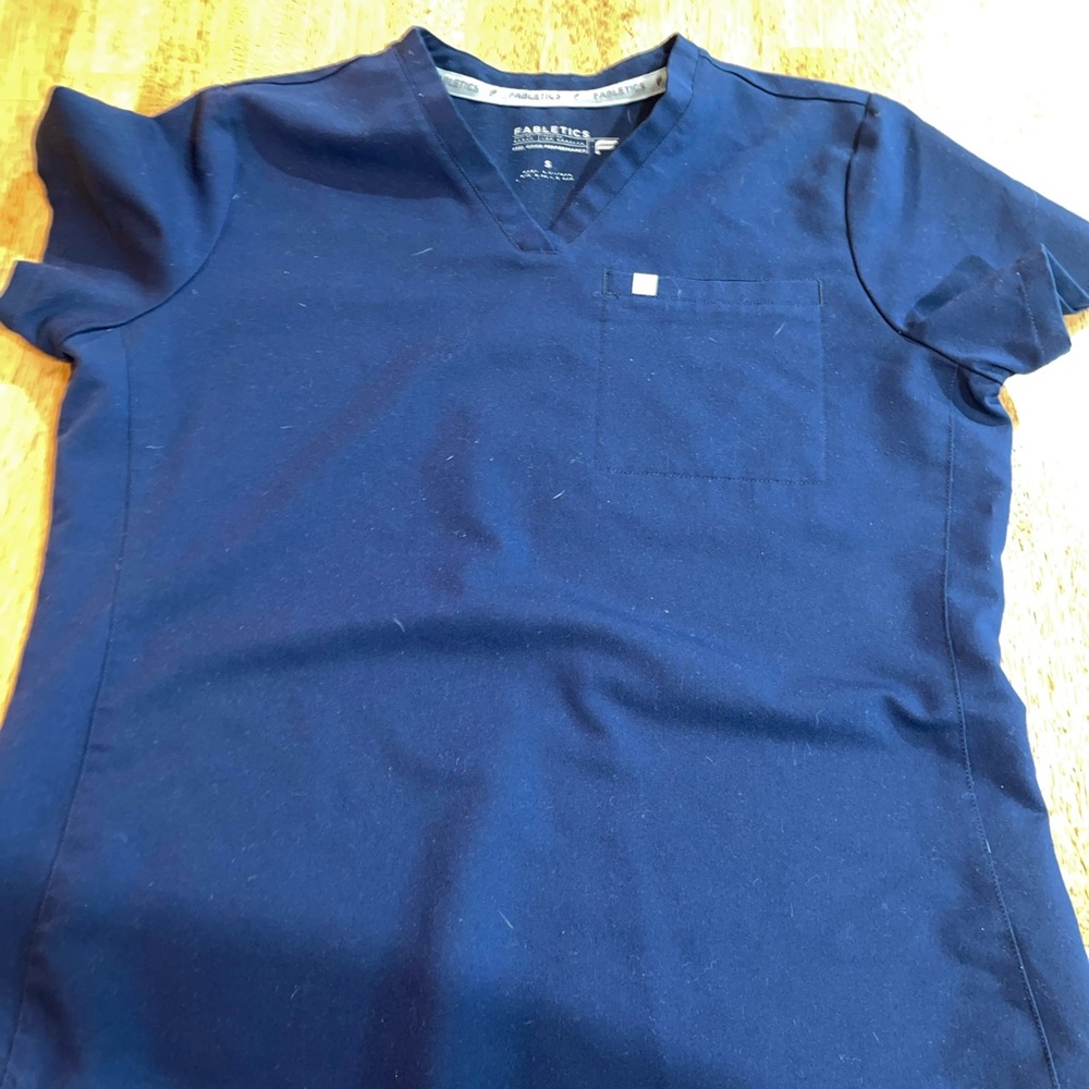 Fabletics Navy Blue V-Neck Top